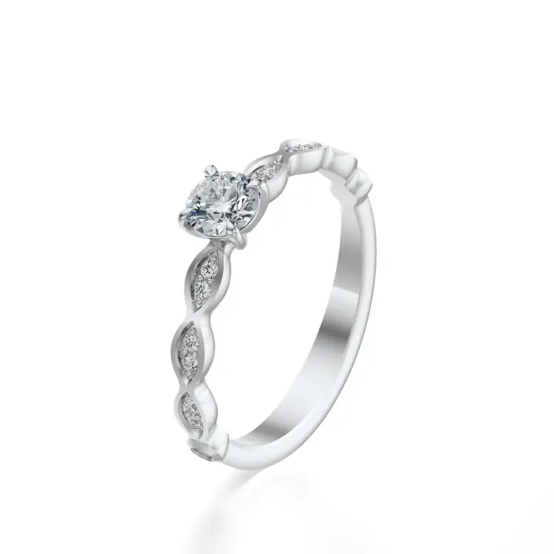 Pierścionek białe złoto z diamentami AJPZ_133